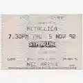 Metallica Live In Birmingham NEC 5/11/1992