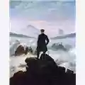 Caspar David Friedrich Viandante sul mare di nebbia