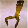 Egon Schiele Seduto Maschio Nudo