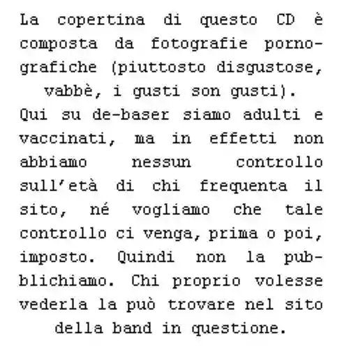 Cover di Filth