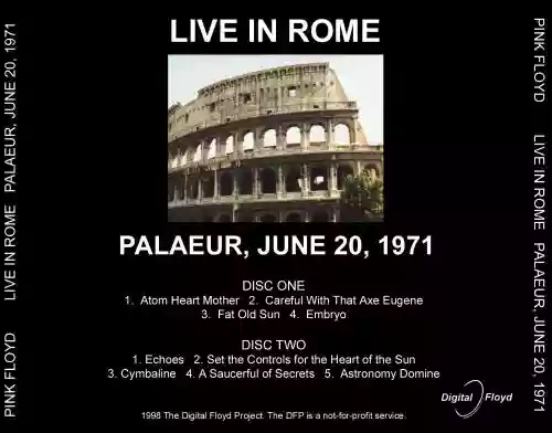 Cover di Live in Rome Palaeur,June 20,1971