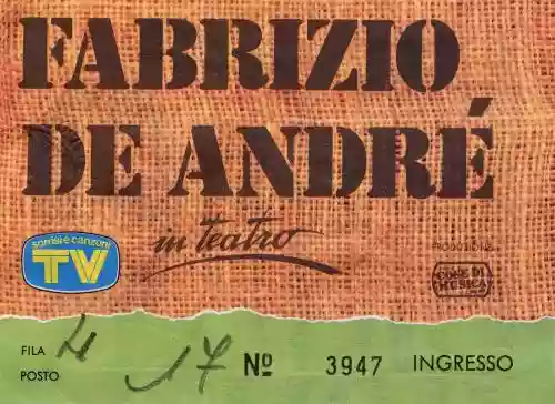 Cover di Fabrizio De André in teatro @ Tour 1992-1993