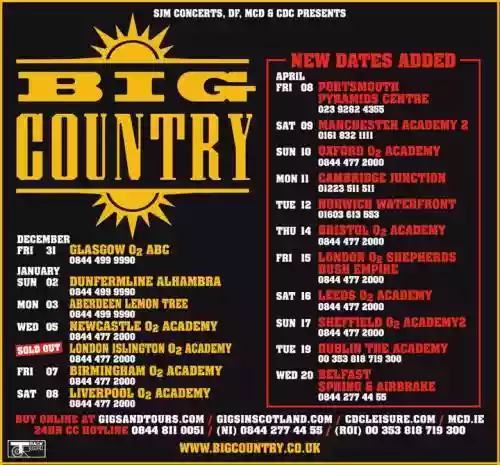 Cover di Back in a Big Country, London 06.01.2011