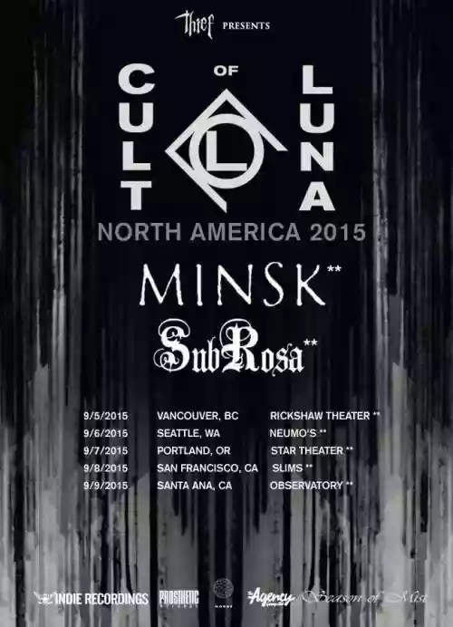 Cover di 2015 North American Tour: Cult of Luna + Minsk + SubRosa 