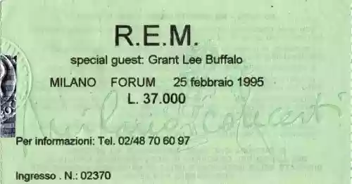 Cover di Live Forum Assago (MI) 25 Febbraio 1995