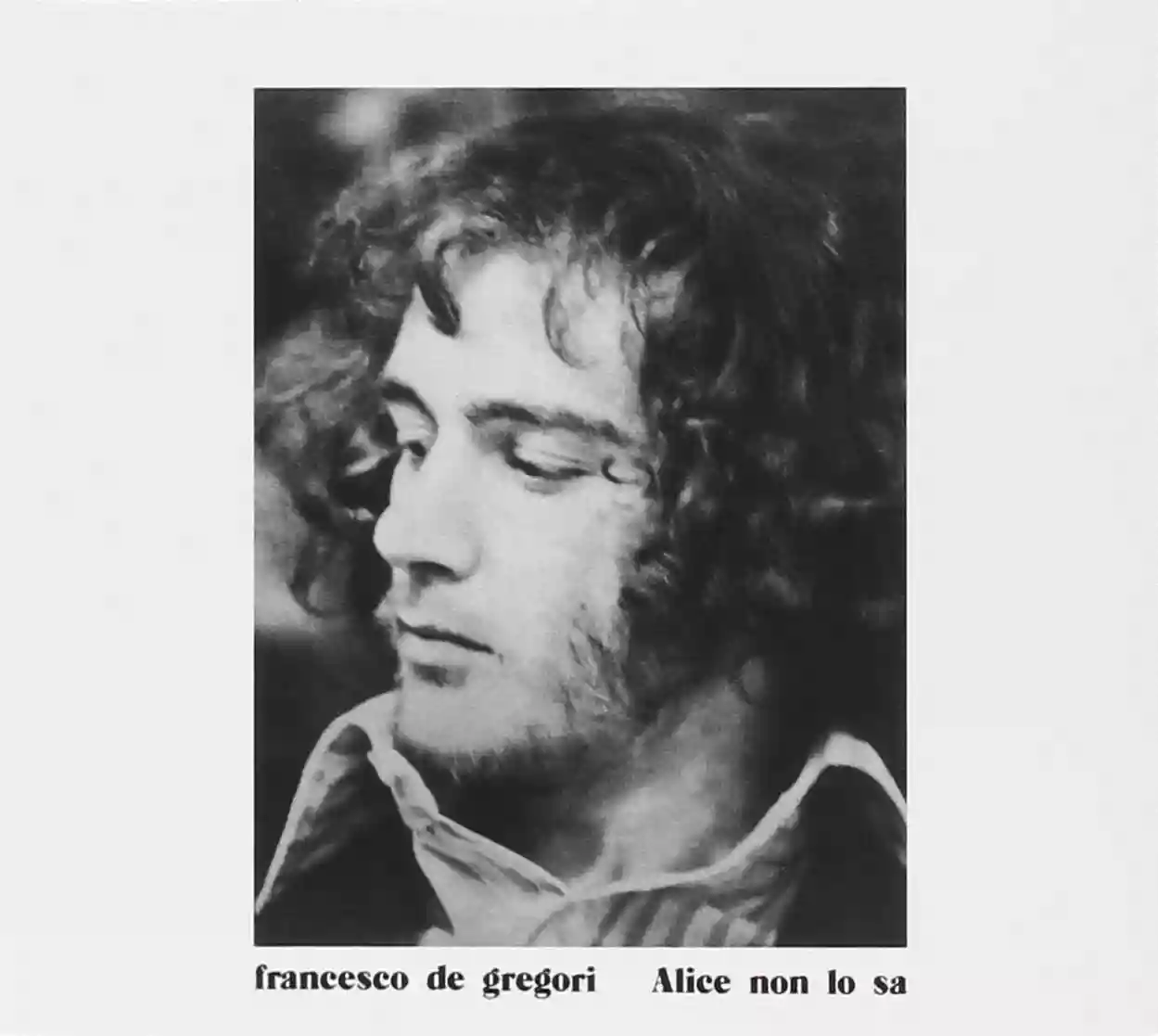 Copertina di Francesco De Gregori Alice non lo sa