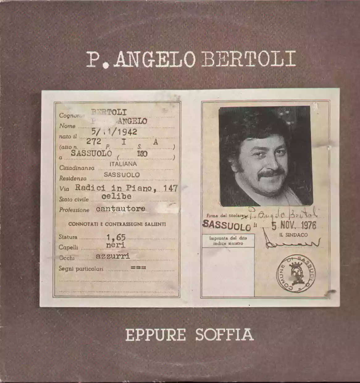 Cover of Pierangelo Bertoli Eppure soffia