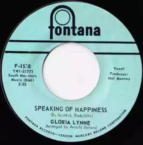 Cover Gloria Lynne - Speaking Of Happiness / Sometimes It Be's That Way