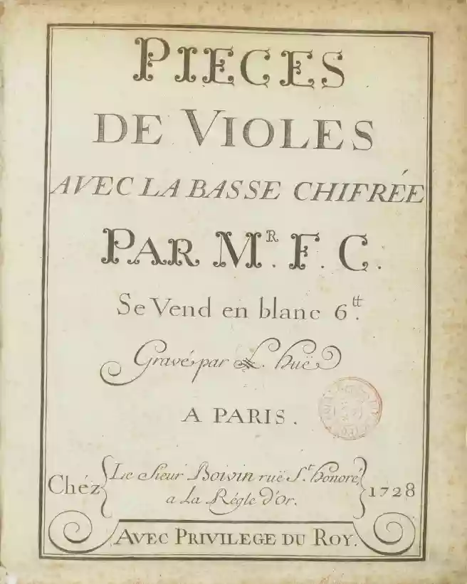 François Couperin: Pièces de violes avec la basse chiffrée
