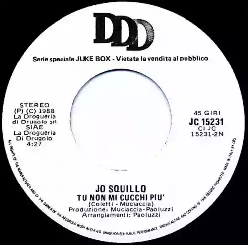 Cover di Tu non mi cucchi piu' (Jukebox)