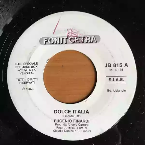 Eugenio Finardi: Dolce Italia (juke box)