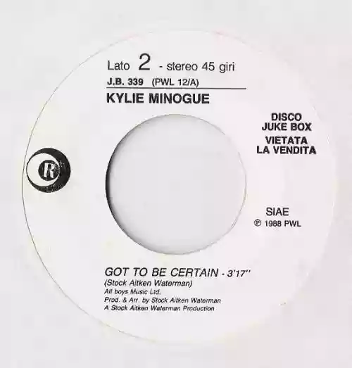 Cover di Got to Be Certain