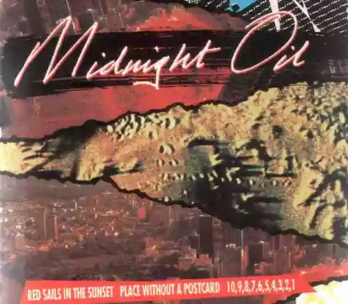 Cover Midnight Oil - Red Sails In The Sunset / Place Without A Postcard / 10, 9, 8, 7, 6, 5, 4, 3, 2, 1