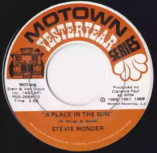 Cover Stevie Wonder - A Place In The Sun / Blowin' In The Wind