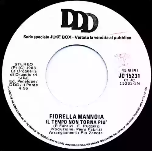 Cover di Il Tempo Non Torna Più / Tu Non Mi Cucchi Più
