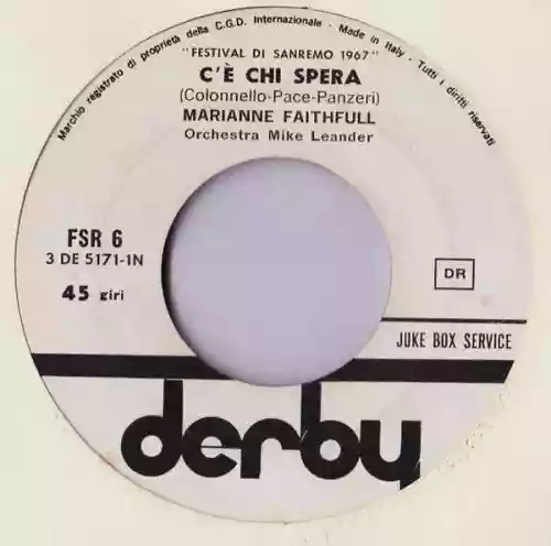 Cover Marianne Faithfull - C'È Chi Spera / Quando Ballai Con Lui