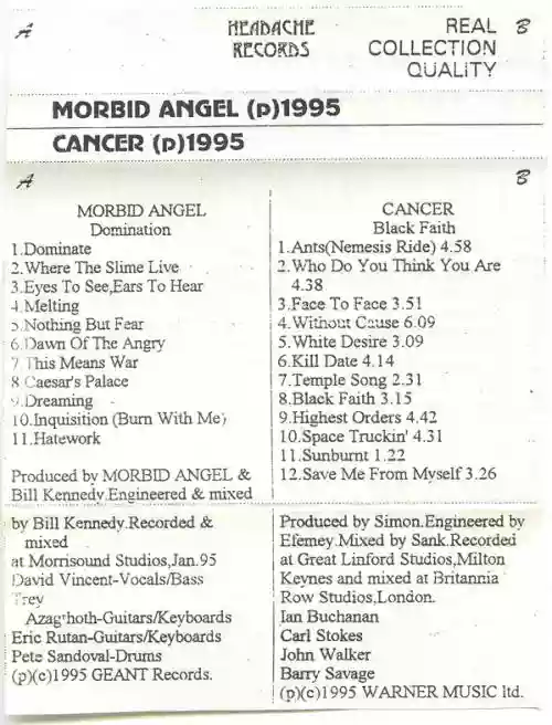 Cover Morbid Angel - Domination / Black Faith