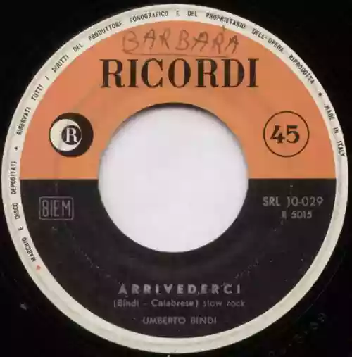 Cover di Arrivederci