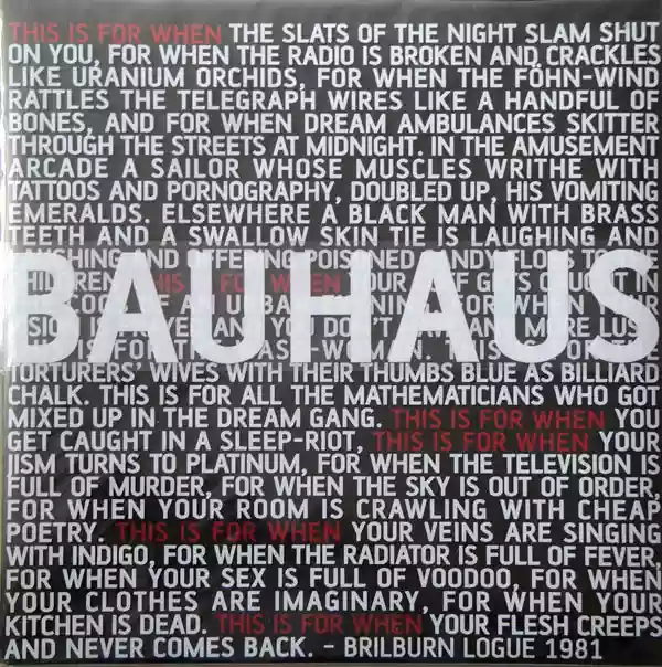 Bauhaus: This Is For When...