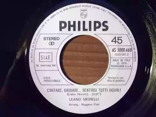 Cover Leano Morelli - Cantare, Gridare... Sentirsi Tutti Uguali / Skate Board Dancin'