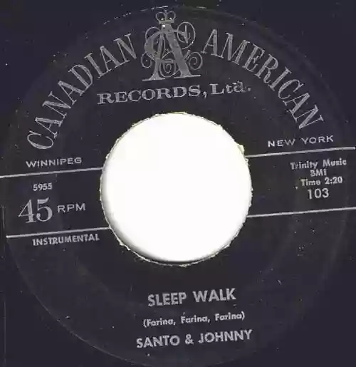 Cover Santo & Johnny - Sleep Walk / All Night Diner