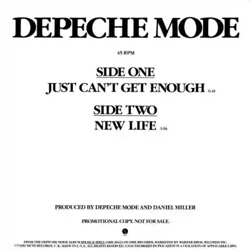 Cover Depeche Mode - Just Can't Get Enough / New Life